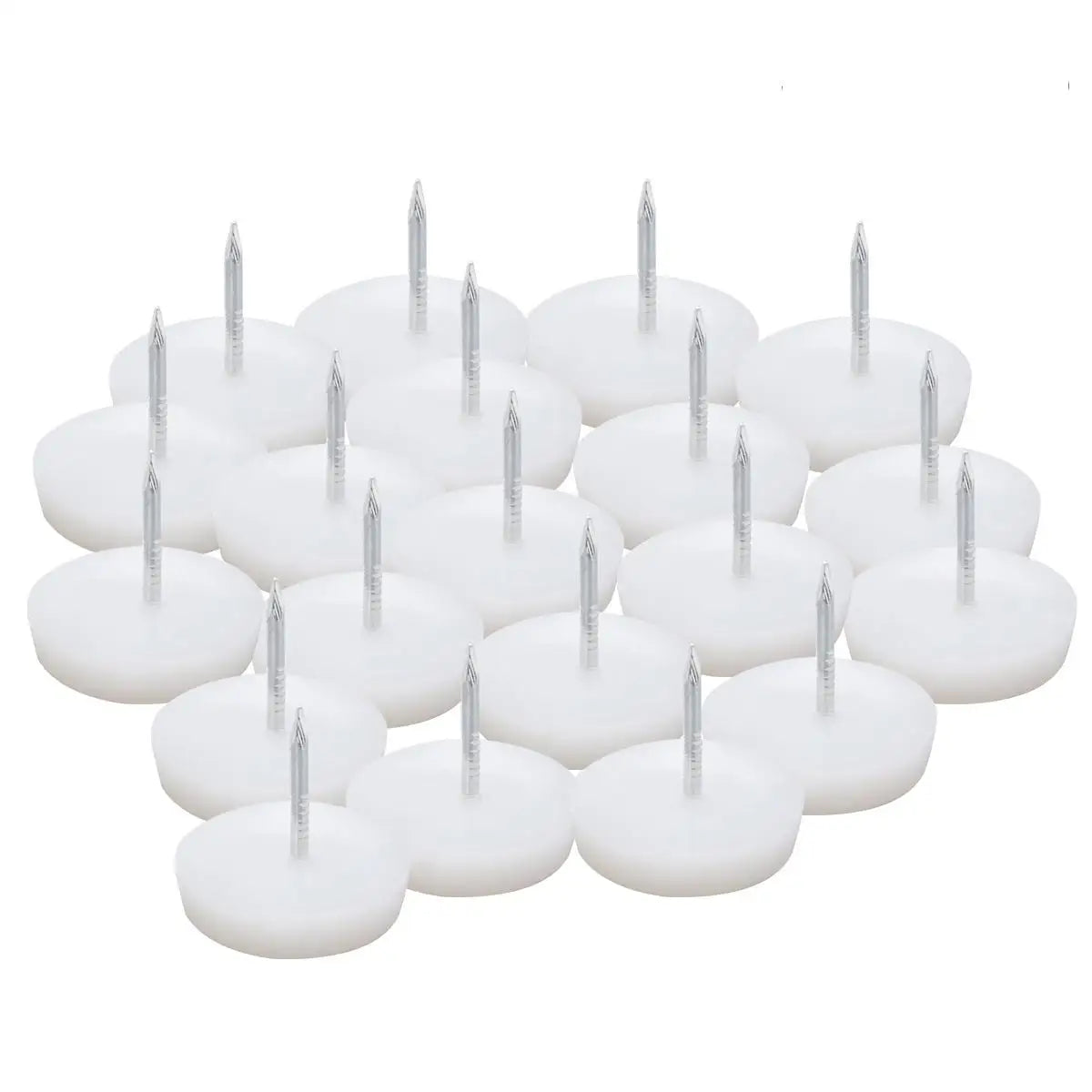 30 pcs Furniture Sliders Decorative Tacks Sofa Upholstery Leg Pads Increase Height Iron Plastic Nail