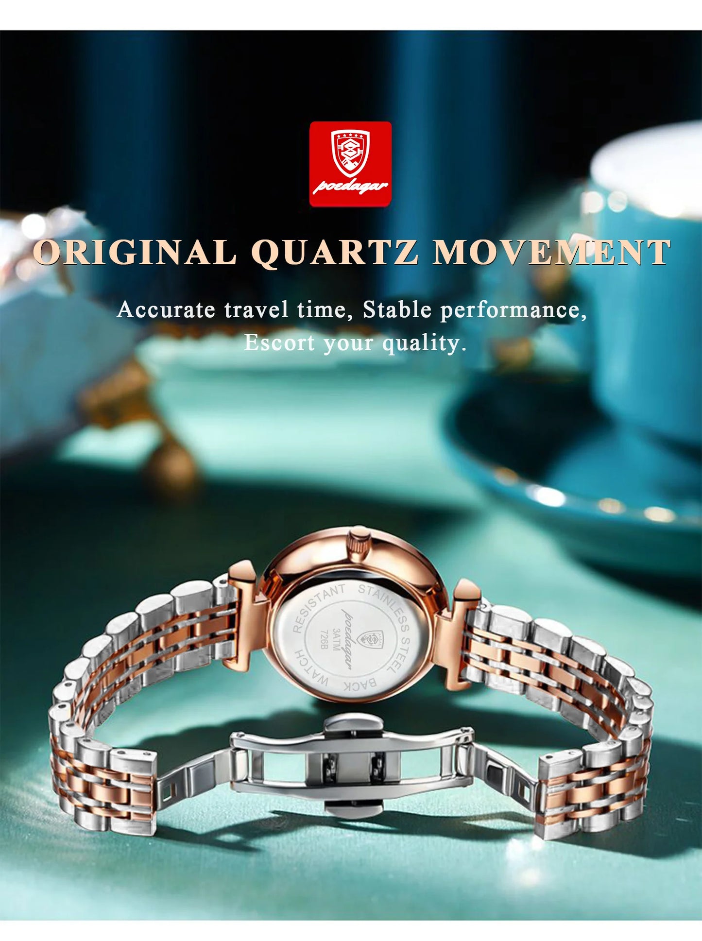 POEDAGAR High Quality Exquisite Wristwatch For Woman Waterproof Stainless Steel Date Quartz Ladies Watch Elegant Women's Watches