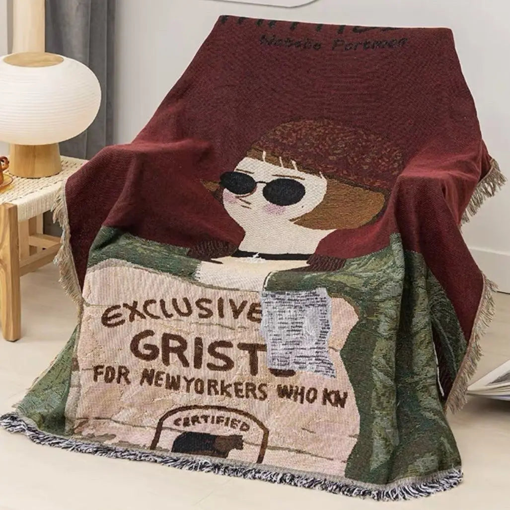 Cartoon Couple Design Textile City Sofa Cover