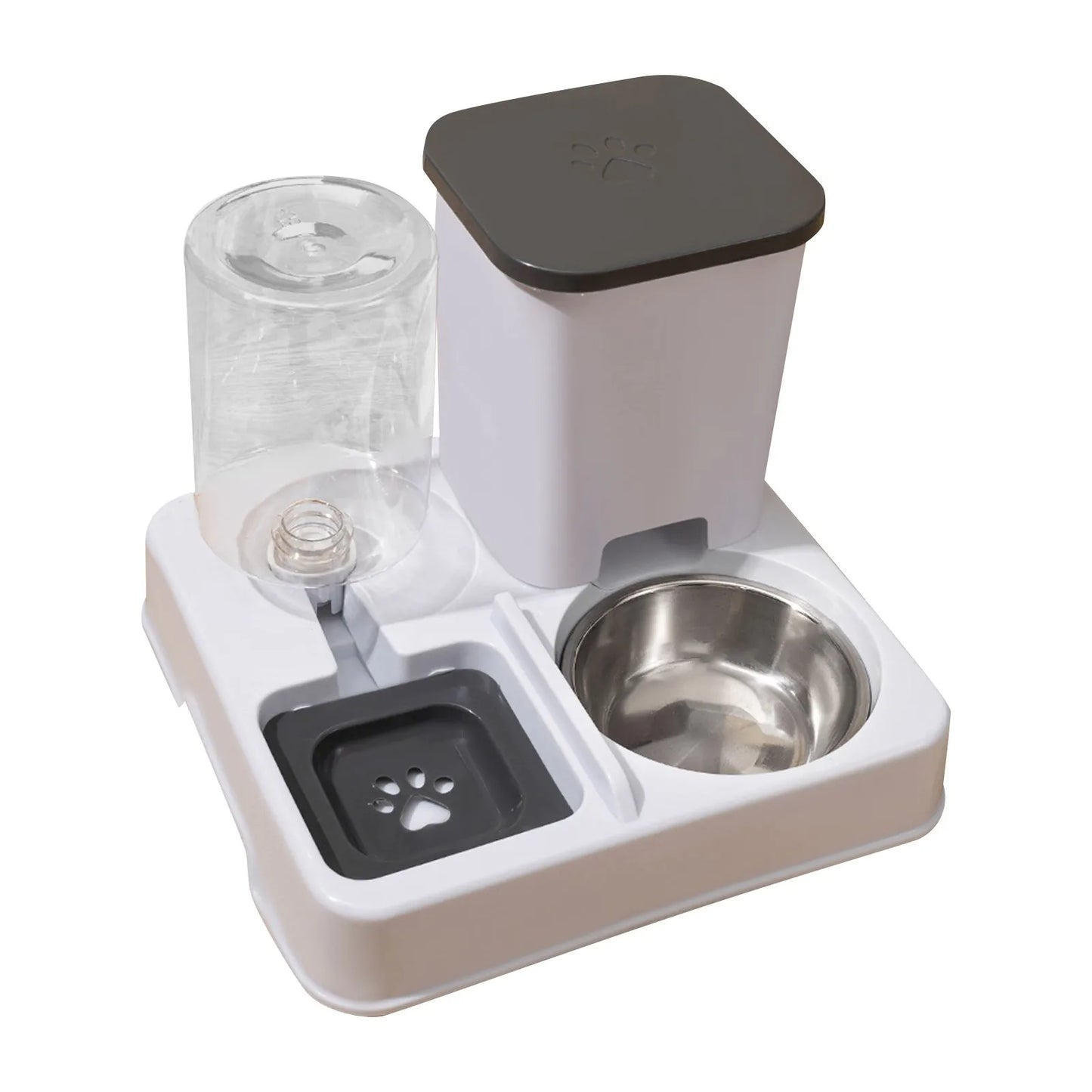 2-in-1 Automatic Pet Feeder & Water Dispenser – Large Capacity Food and Water Bowl for Cats and Dogs