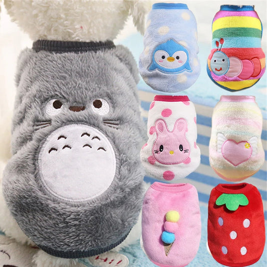 Cute Fleece Dog Winter Coat For Puppy Chihuahua & Yorkies
