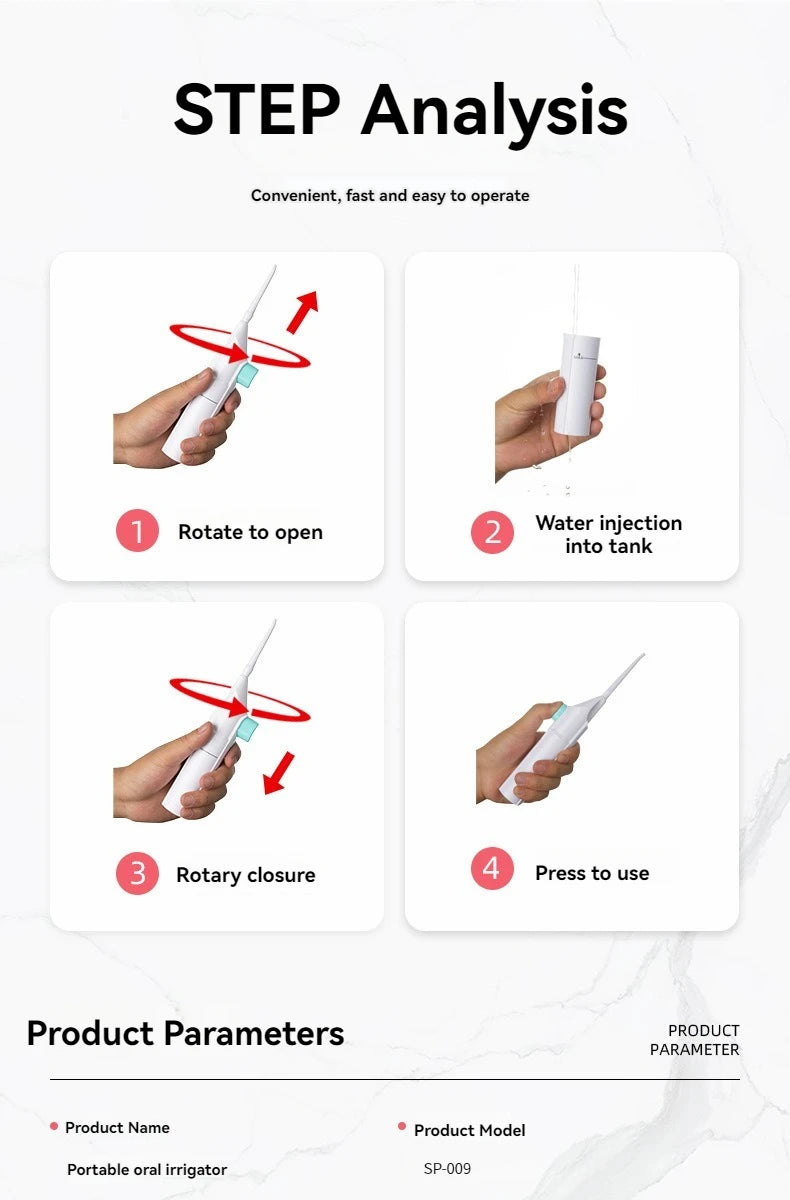 Portable High Pressure Oral Teeth Clean