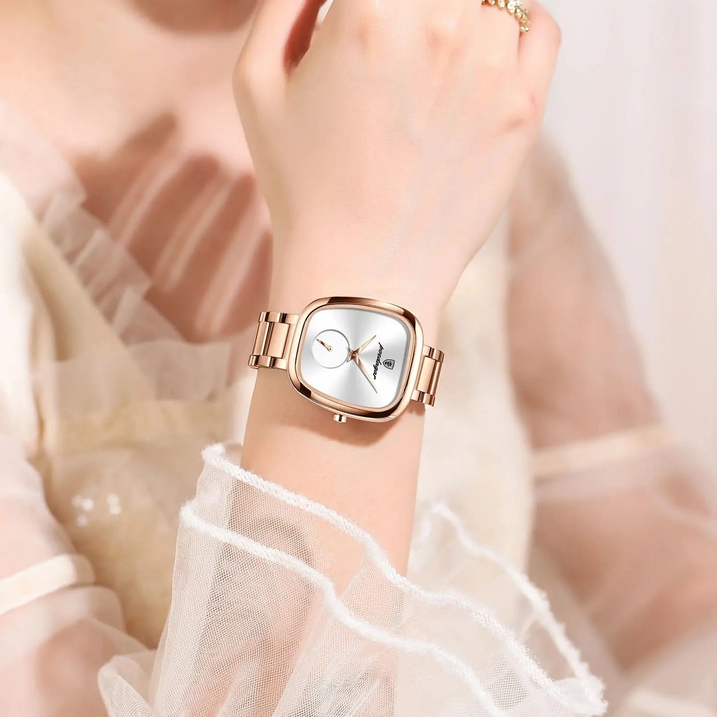POEDAGAR Original Exquisite Ladies Wristwatch Stainless Steel Waterproof Quartz Watch For Woman Fashion Elegant Women's Watches