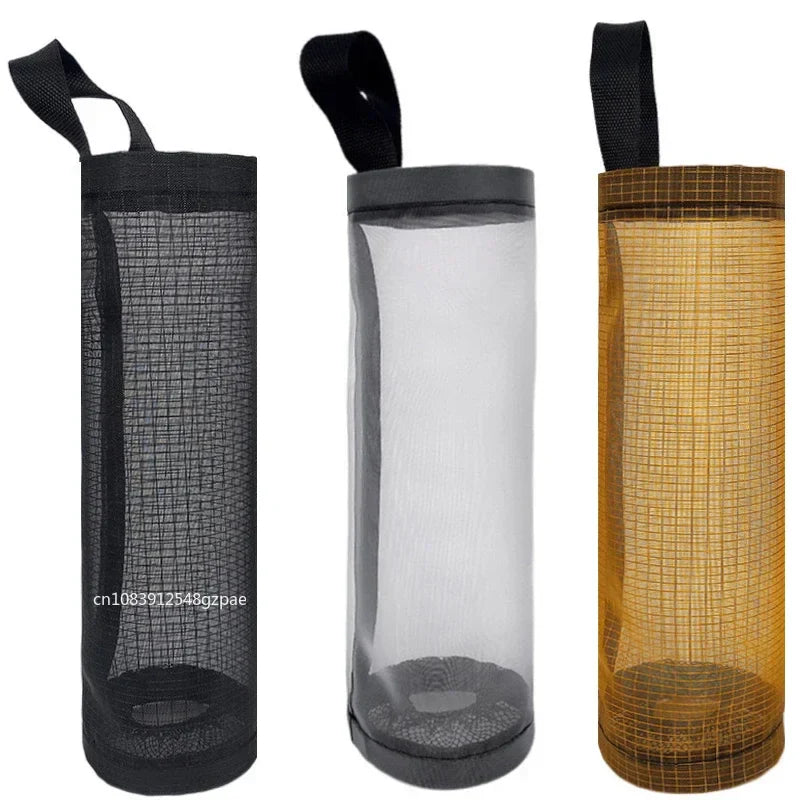 Hanging Plastic Bag Dispenser, Wall-Mounted Kitchen Storage Organiser