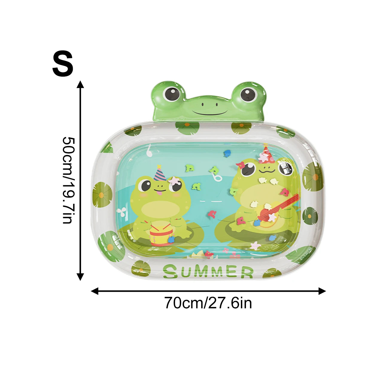 1 Pc Water Play Mat, PVC Inflatable Tummy Time Mat, Water Pad, Early Learning Development Activity Mat