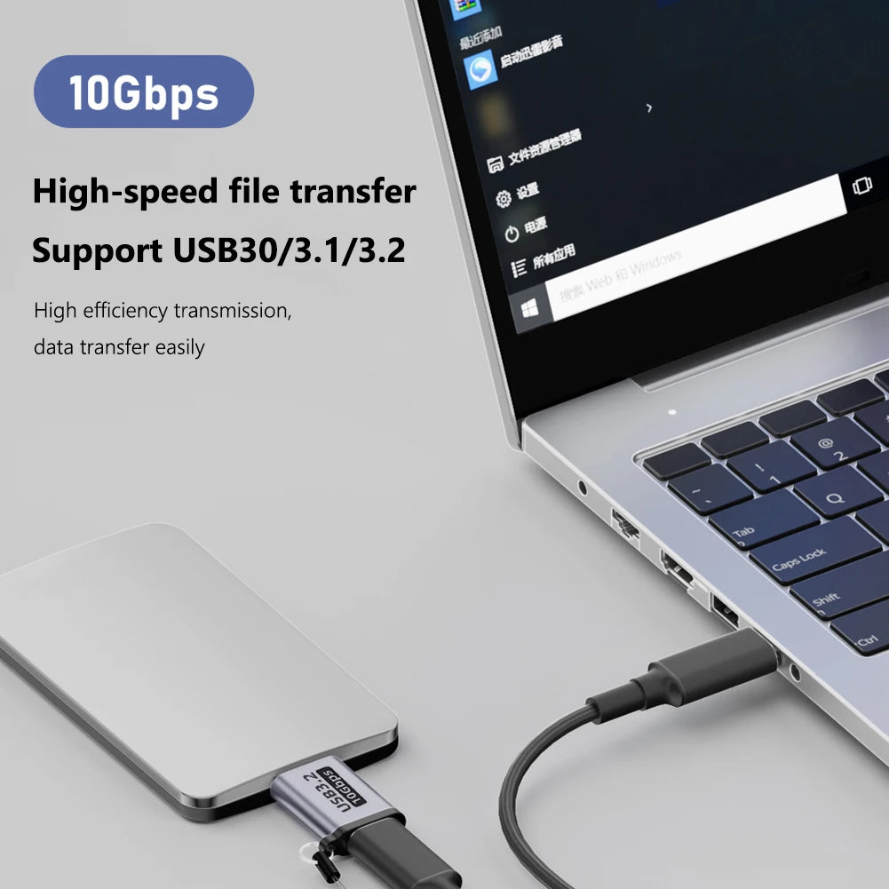 USB TYPE-C To Micro B HDD Adapter USB3.1 Gen2 10Gbps 7.5W Micro B to USB C 3.1 Adapter for Hard Drive Cable External SSD HDD