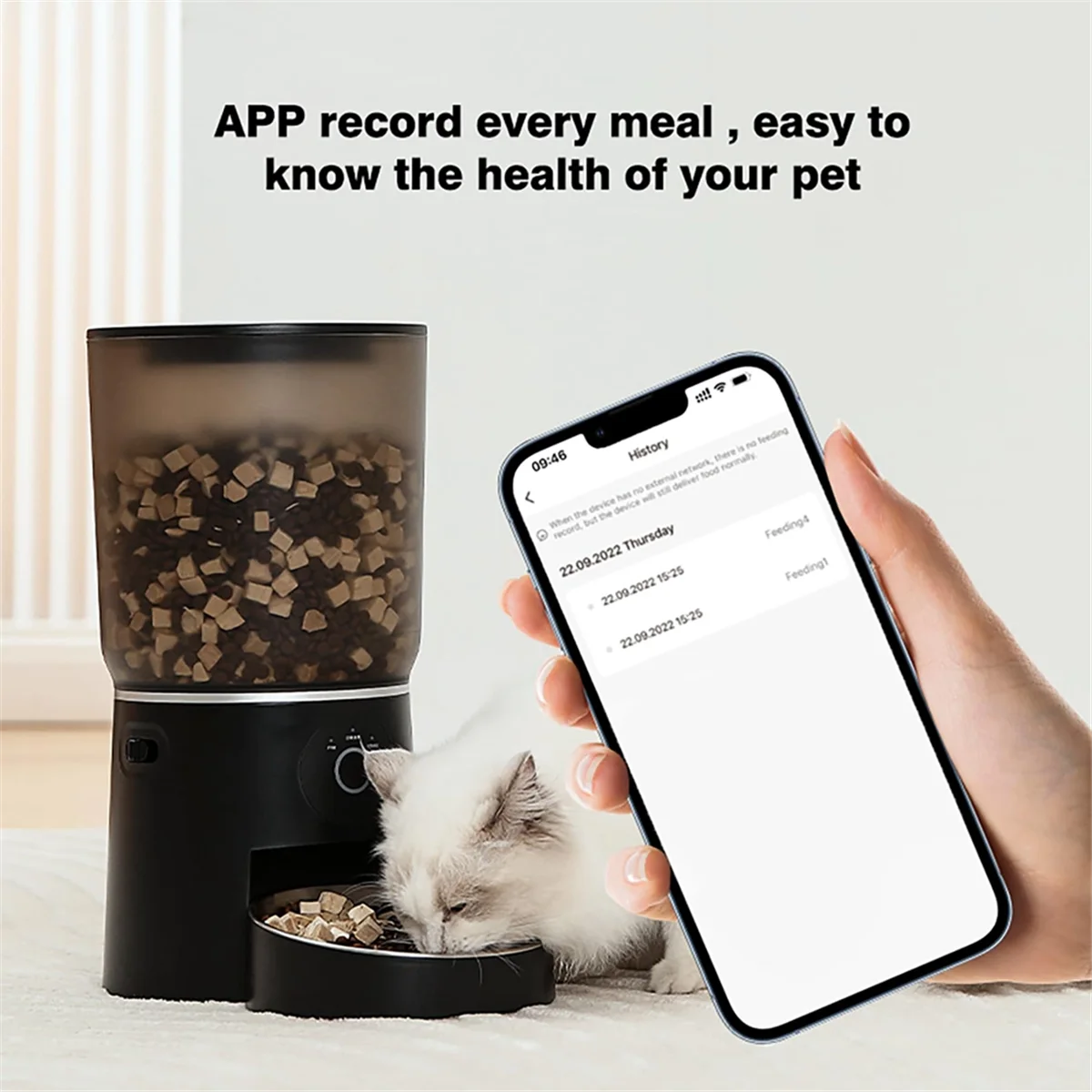 AA81 4.2L Automatic Pet Feeder – Dual Bowl WiFi & APP Controlled Food Dispenser for Cats & Dogs