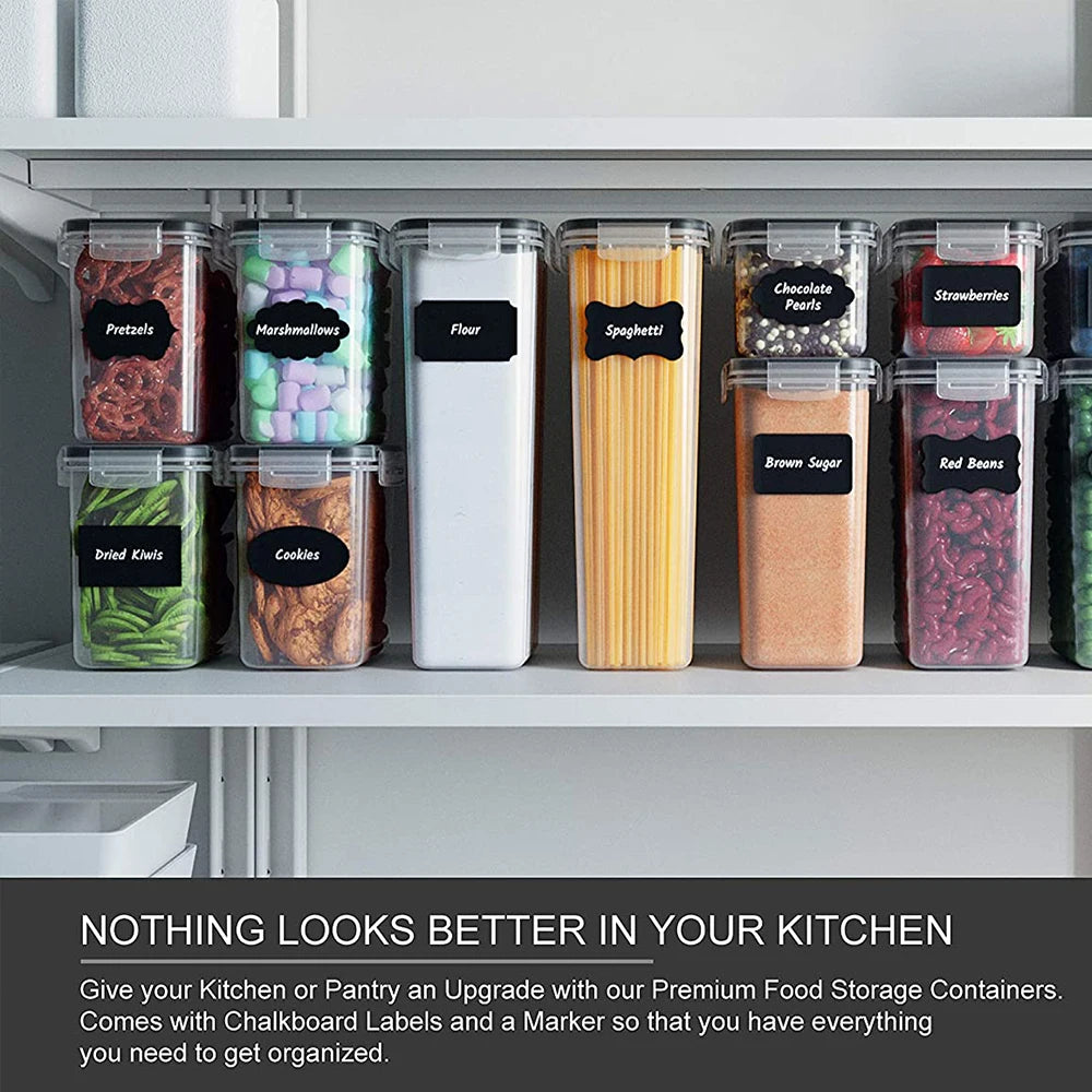 Food Storage Containers Kitchen Organiser and Storage Container with Lids Refrigerator Noodle Box Tank Sealed Cans 5Pcs Set