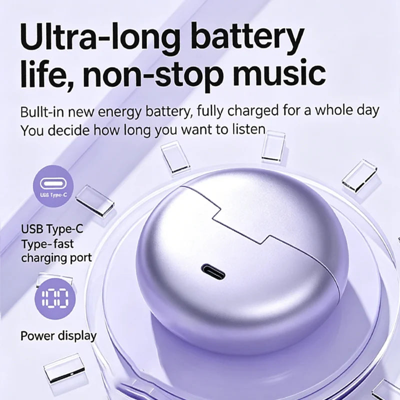 Hot Sale Bluetooth Clip-on Earphones Premium Sound Quality Long Battery Life Perfect for Sports Earbuds Headphones With Mic