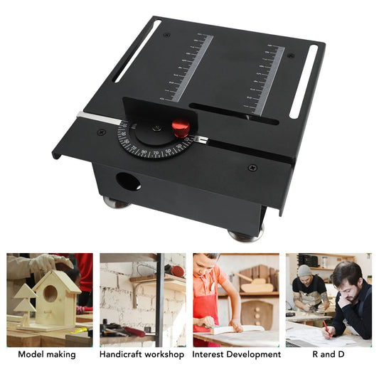 Table Saw 7 Speeds 100W Multifunctional Dust Collection Box  Desktop Electric Saw Cutter for Wood PCB Acrylic Plastic