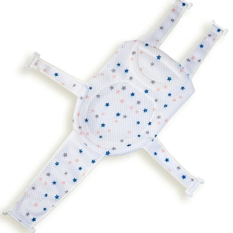 Baby Bath Net Mat Children Newborn Adjustable Bathtub Pillow Seat Cushion Cross-shaped Anti-slip Bathtub Shower Cradle Bed Seat