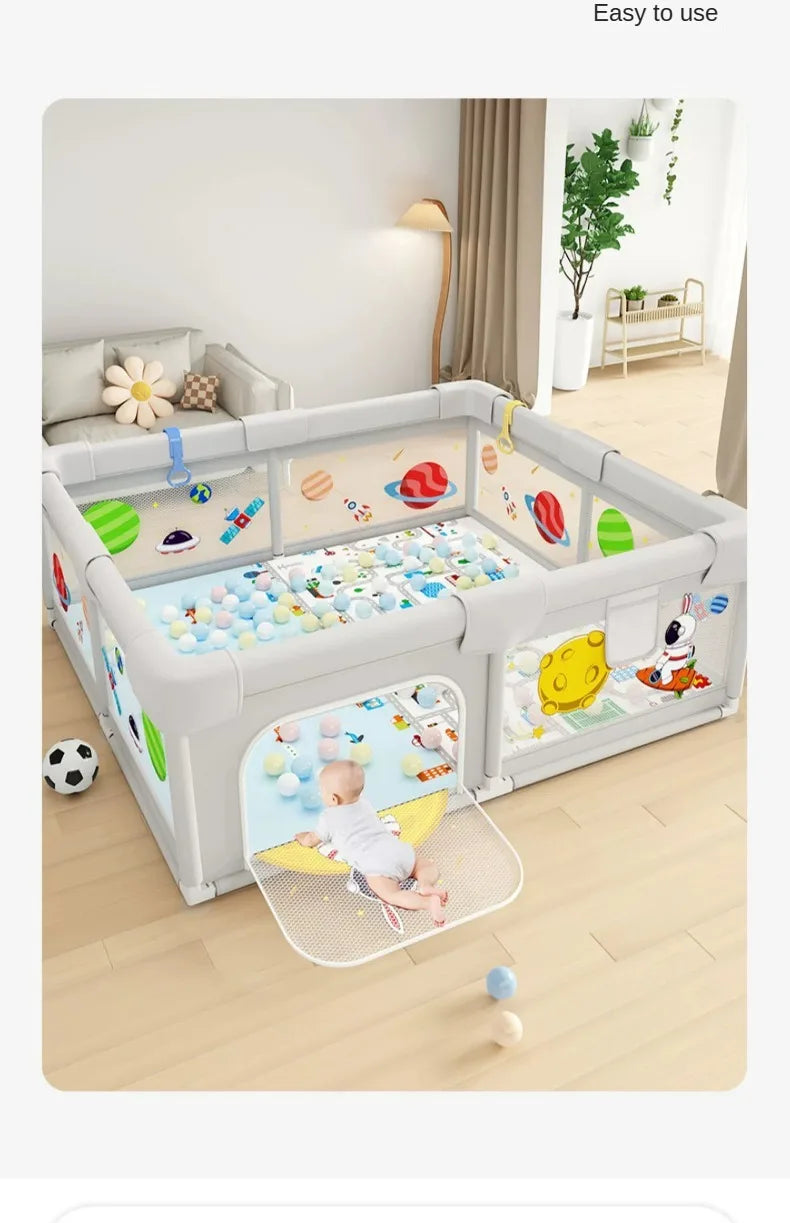 Baby Play Playpen Washable Baby Guardrail Indoor Children's Household Crawling Protective Mat Sponge To Prevent Bumps