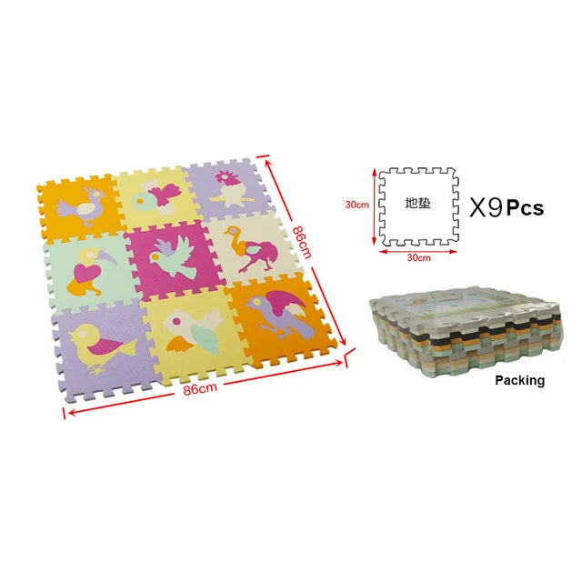 Baby Play Mat 30x30cm Kids EVA Foam Puzzle Carpet Interlocking Floor Tiles Educational Alphabet Numbers Activity Gam Floor Mats