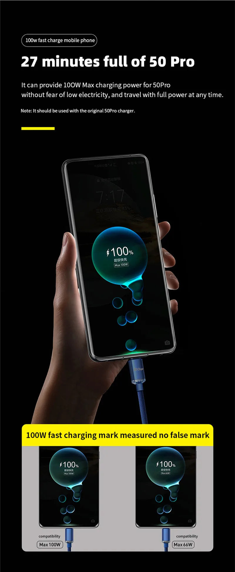 120W USB C Fast Charging Cable