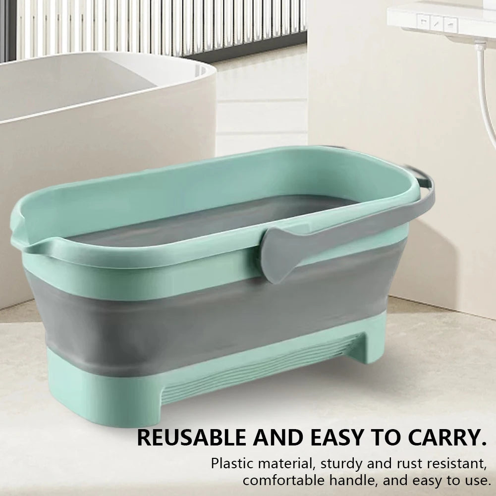 Portable Folding Collapsible Bucket With Handle