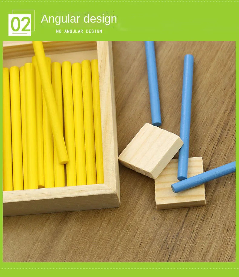 Kids Wooden Math Toys for Children Montessori Educational Learning Number Counting Sticks Kindergarten Mathematics Teaching Aids