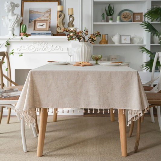 Washable Cotton Linen Table Cloths