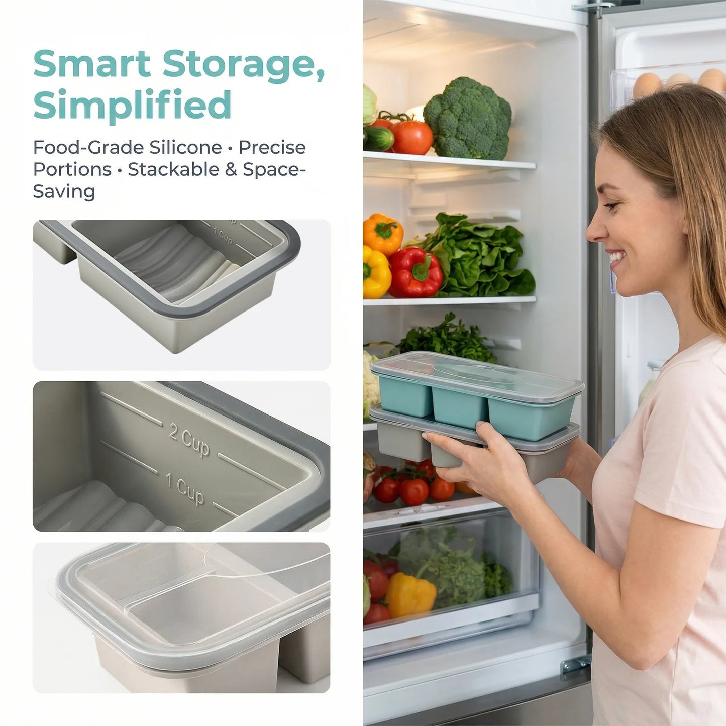 2/3/4 Cavity Silicone Ice Cream Mold with Lid Giant Large Freezer Tray BPA Free Food Storage Container Popsicle Maker Tool DIY