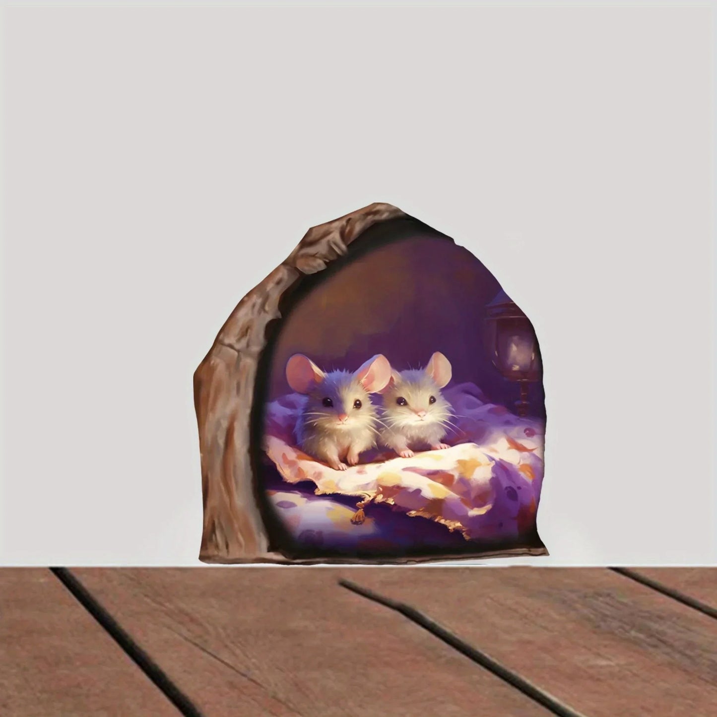 6pcs Different 3D Mouse Hole Wall Stickers for Corner Stairs