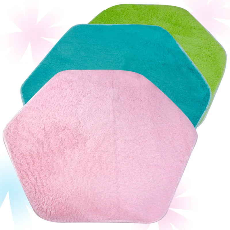 Child Playhouse Tent Carpet Rug Floor Game Cushion Toy Hexagonal Pad Warm Plush Pad Coral Fleece Pad For Children Tent Floor Mat