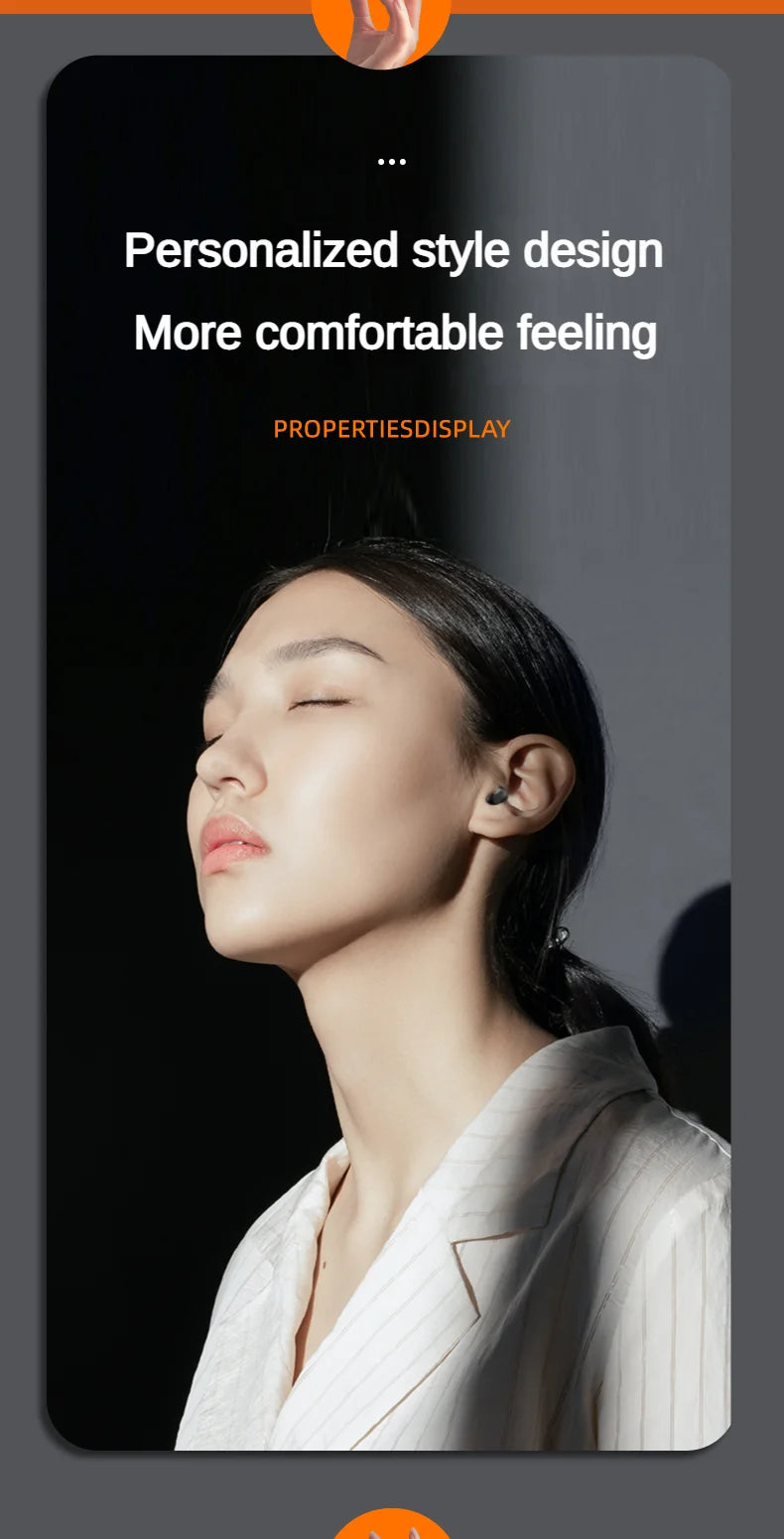 Wireless Headphones Bluetooth Headset Invisible Earbuds With Mic Noise Cancelling Earphone Suitable for people with small ears