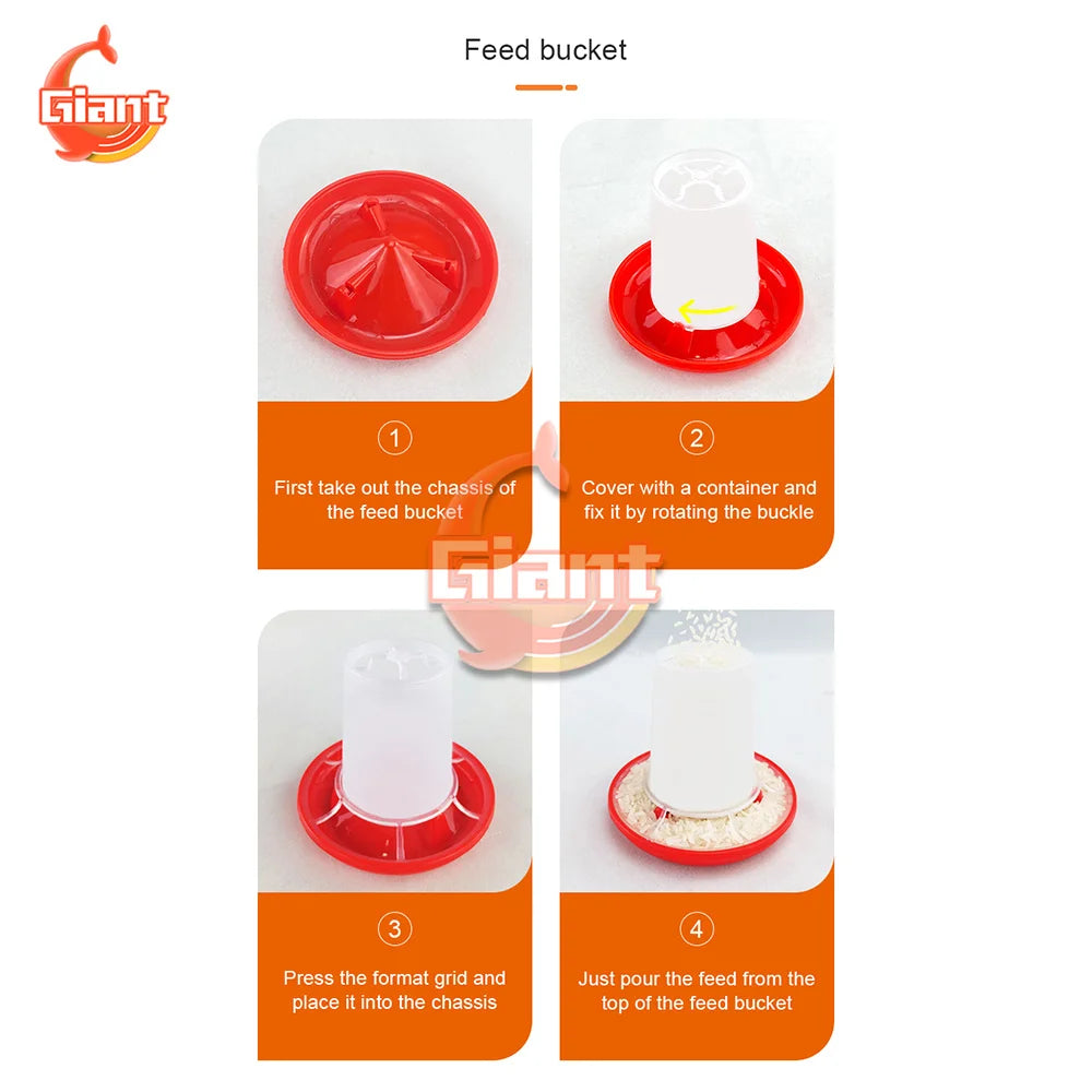 Chicken Chick Feeder & Waterer – Manger Grid Design for Easy Feeding and Drinking