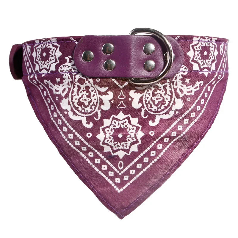 Cute Pet Bandana Scarf – Adjustable Neckerchief Collar for Small Dogs and Puppies