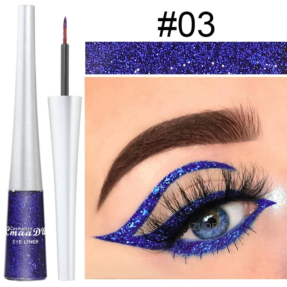 16 Colors Shiny Glitter Liquid Eyeliner