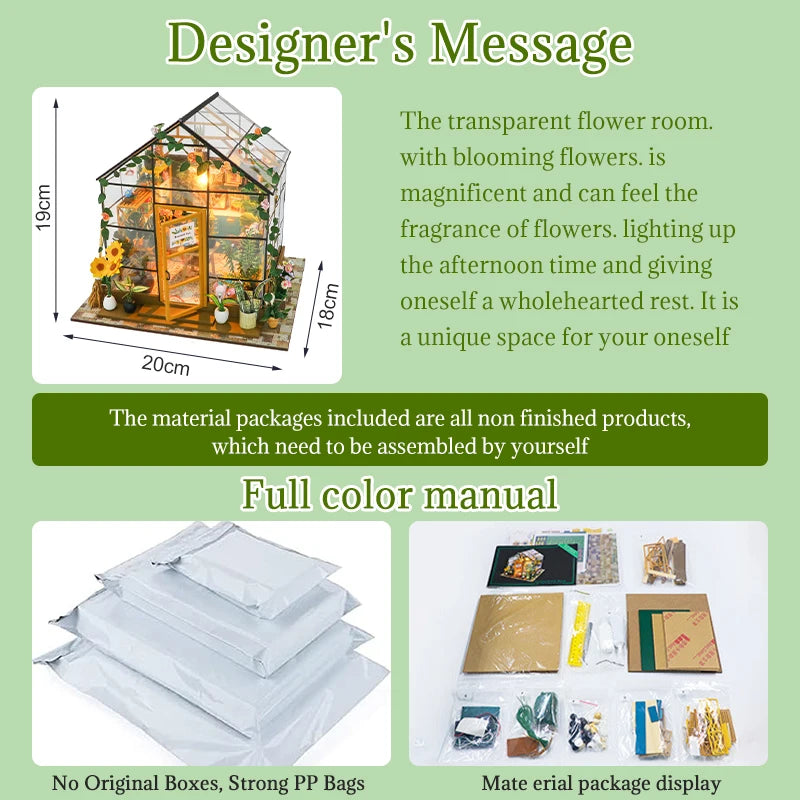 Mini DIY Flower Doll House Kit