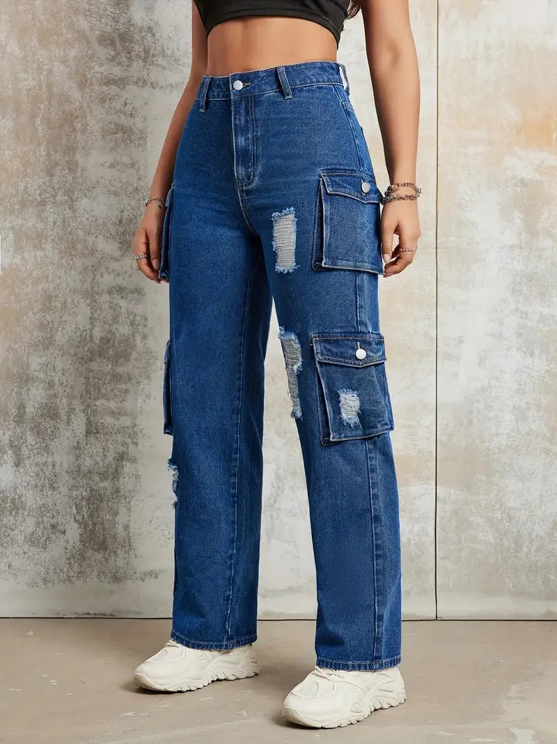 American Retro Punk Style Jeans