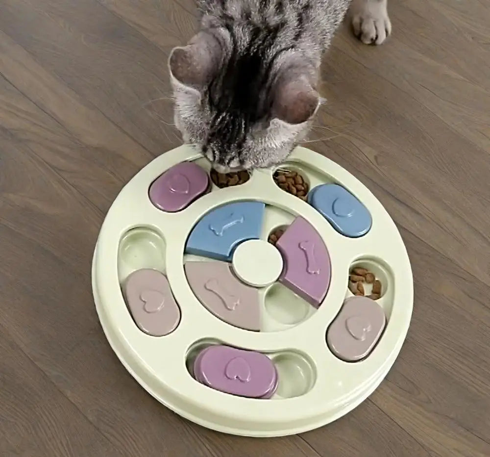 14 Compartments Pet Food Carousel Slow Feeder