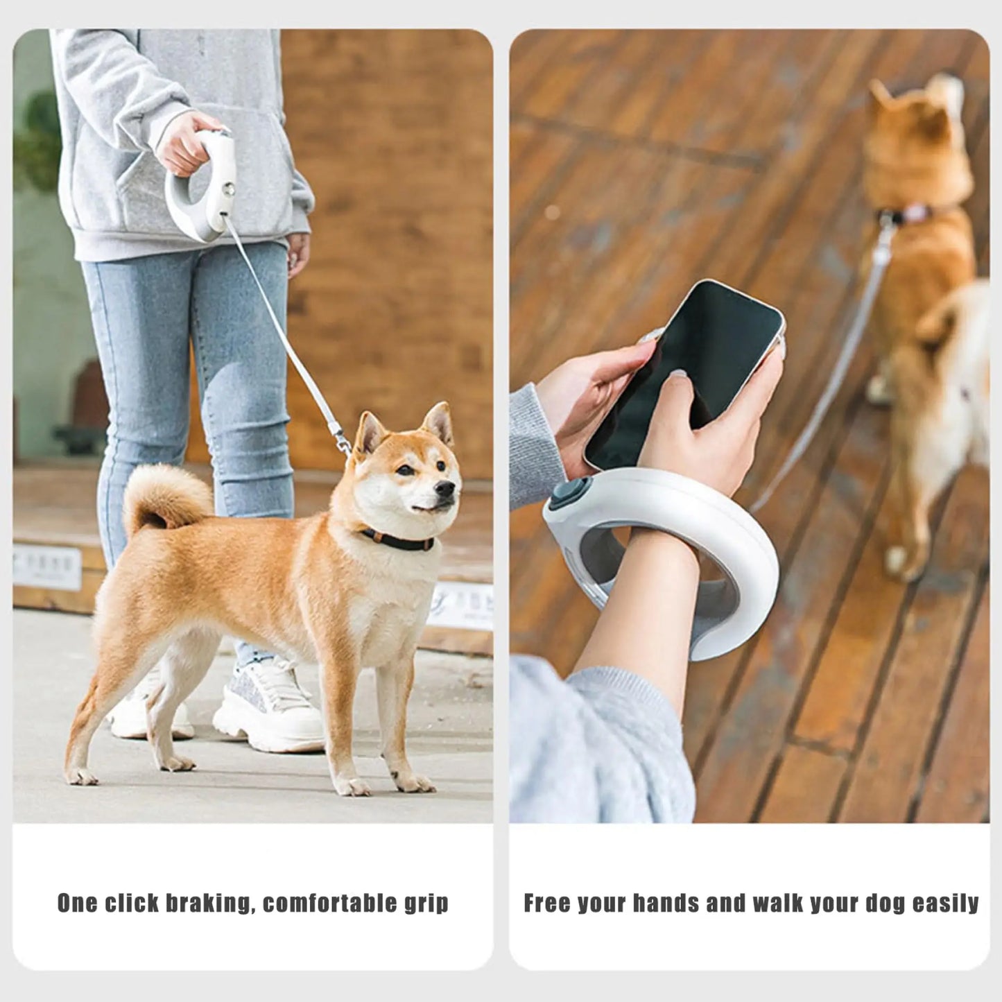 Automatic 3M Dog Leash with Flashlight LED Streamer Roulette Automatic Retractable Nylon Rope for Cat Walking Running Lead