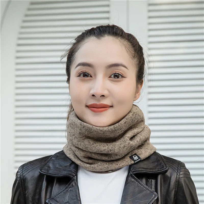 Unisex Solid Cashmere Ring Scarf