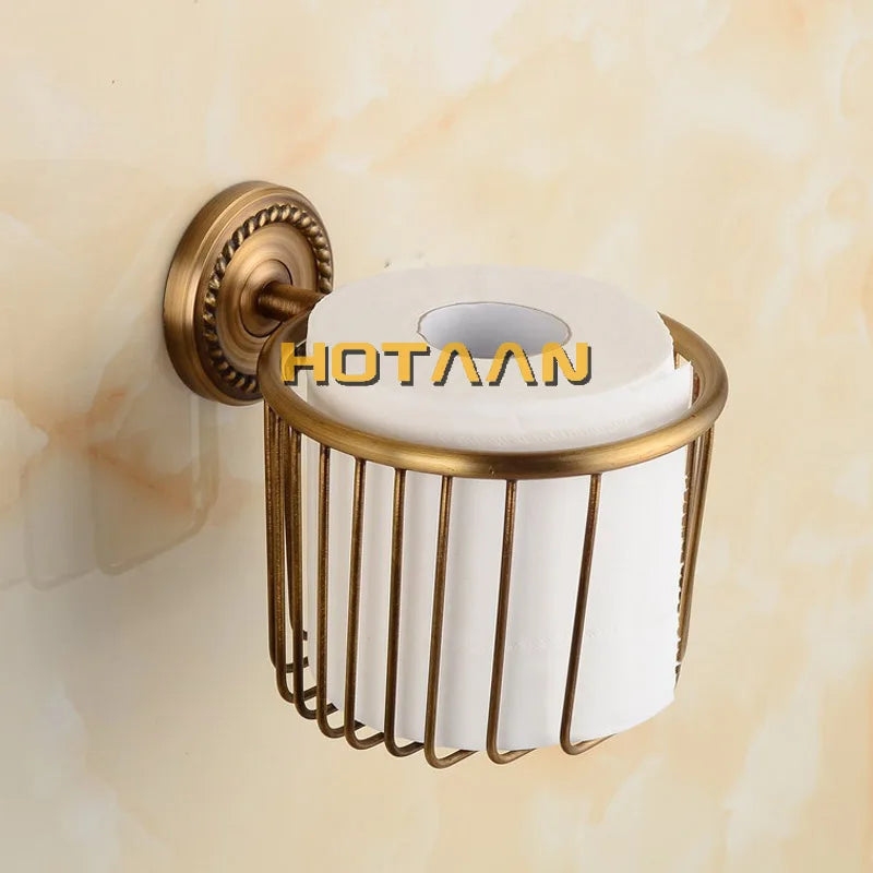 Solid Brass Bathroom Accessories Set,Robe hook,Paper Holder,Towel Bar,Soap Basket,Bathroom Fitting Sets