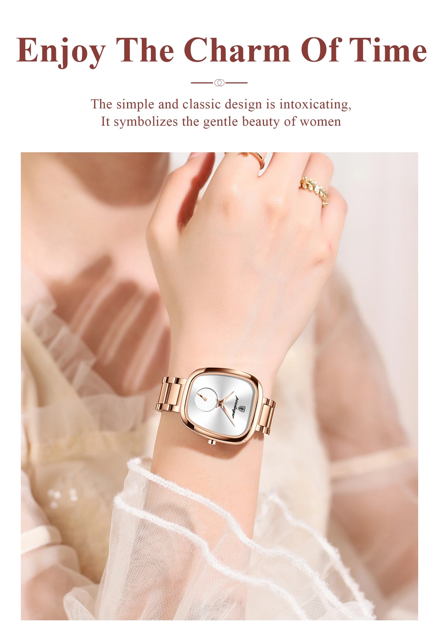 POEDAGAR Original Exquisite Ladies Wristwatch Stainless Steel Waterproof Quartz Watch For Woman Fashion Elegant Women's Watches