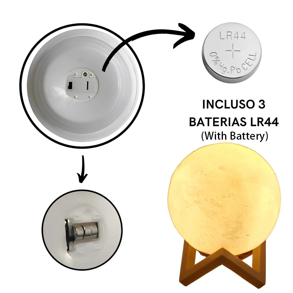 3D Print Battery Powered Moon Lamp LED Night Light Creative Touch Switch Moon Light For Bedroom Decoration Birthday Gift 6cm 8cm
