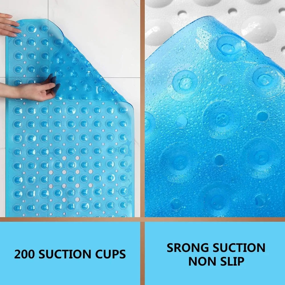 Upgrade Baby Bath Mat,Non Slip Extra Long Bathtub Mat for Kids 40 X 16 Inch，Eco Friendly Machine Washable Bath Tub Shower Mat