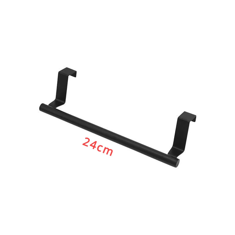 Towel Rod Steel Metal Wire Over Cabinet Towel Rack Storage Organiser Bathroom Door Hanging Towel Rack Punch-free Rag Hanger