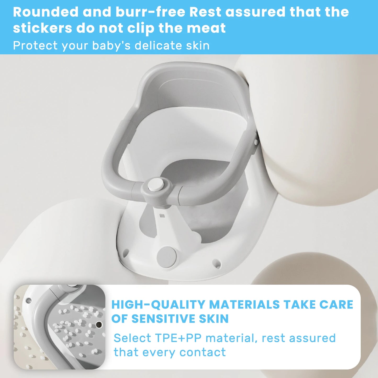 Bath Aid, Stability, Bath, Spa, Bath Time, Aid Tools, Support for Baby Bath, Bath Washing Aid - with Anti Slip,Sit Up Bath Seat