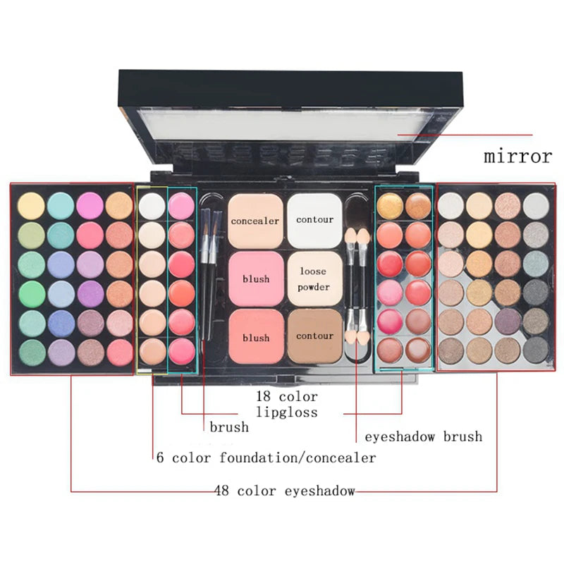 Colours Pearlescent fine Glitter Eyeshadow Palette