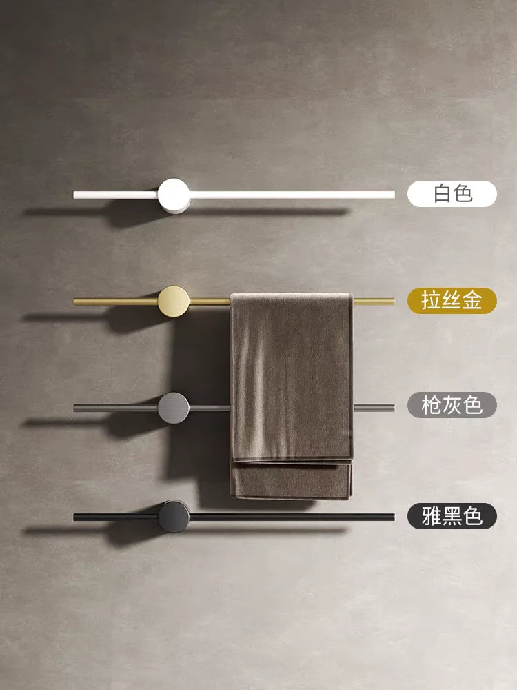 Bathroom Towel Rack Brass Wall-mounted Toilet Space White Bar Storage Rail Shelf Bathroom Hardware Set Accessories Hanger