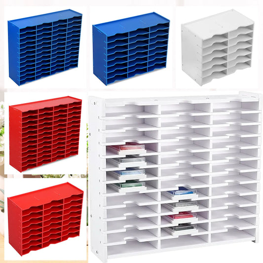 12/24/36/48 Slots Ink Pad Holder and Stamp Pad Storage Organizer Ink Pads Diamond Painting Tray Rack Crafts Painting Tray Rack