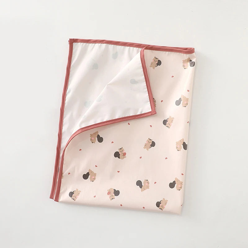 Baby Nappy Mat Soft PU Waterproof Leak Proof Washable Newborn Urine Pad 90x70cm Changing Pad Liners Reusable Picnic Travel Mats