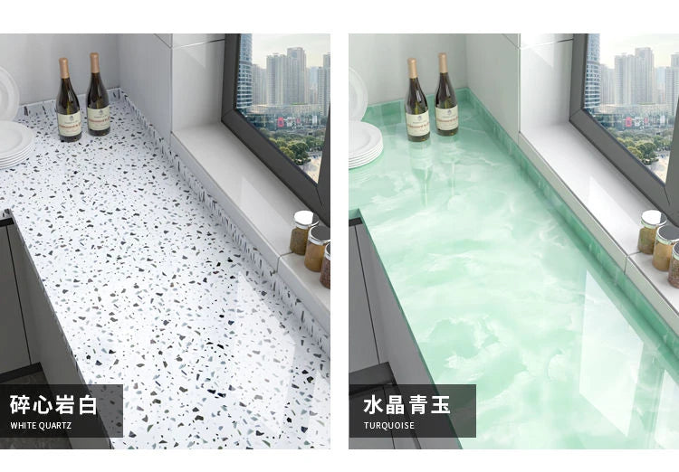 10M x 80CM Marble Self Adhesive Wallpaper Waterproof Oil Proof Kitchen Stickers Thermostability Decorative Film Home Decor