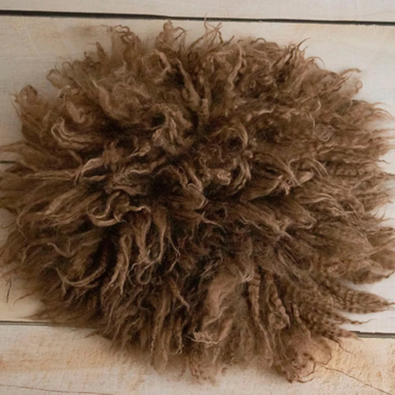 100% Flokatti Wool Mats Baby Photography Blanket Newborn Wrap Flokati Props for Newborns Photo Shoot Fotografia Accessories