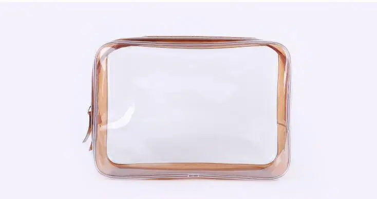 Transparent PVC Waterproof Zipper Makeup Cosmetic Bag