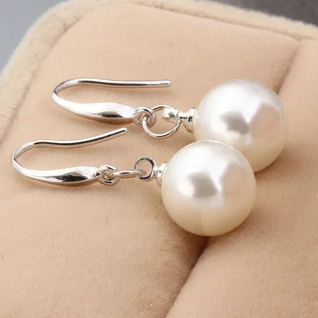 Sterling Silver Pearl Drop Earrings