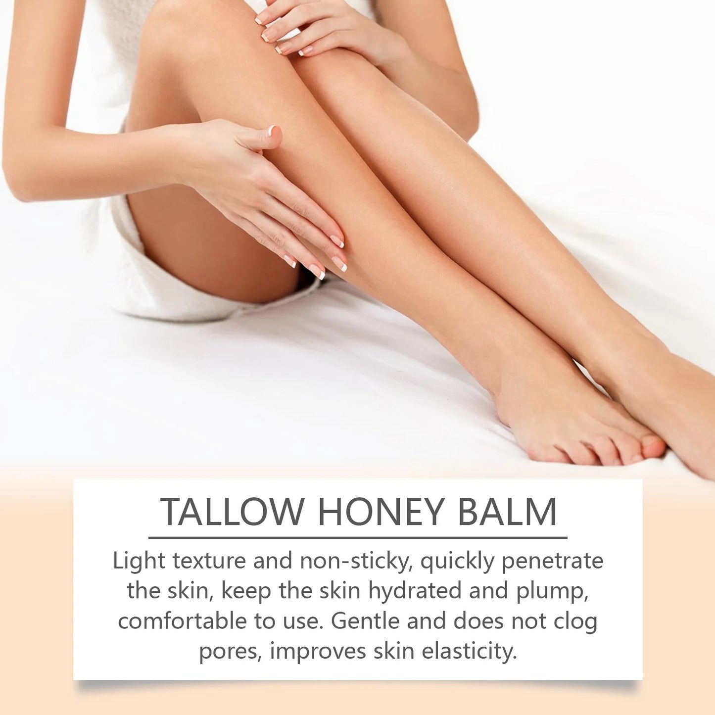 Grass-Fed Beef Tallow Balm with Raw Honey, Moisturising Cream for Soft, Smooth Skin, Beef Tallow for Skin Care, Handmade, Natural Moisturising Cream