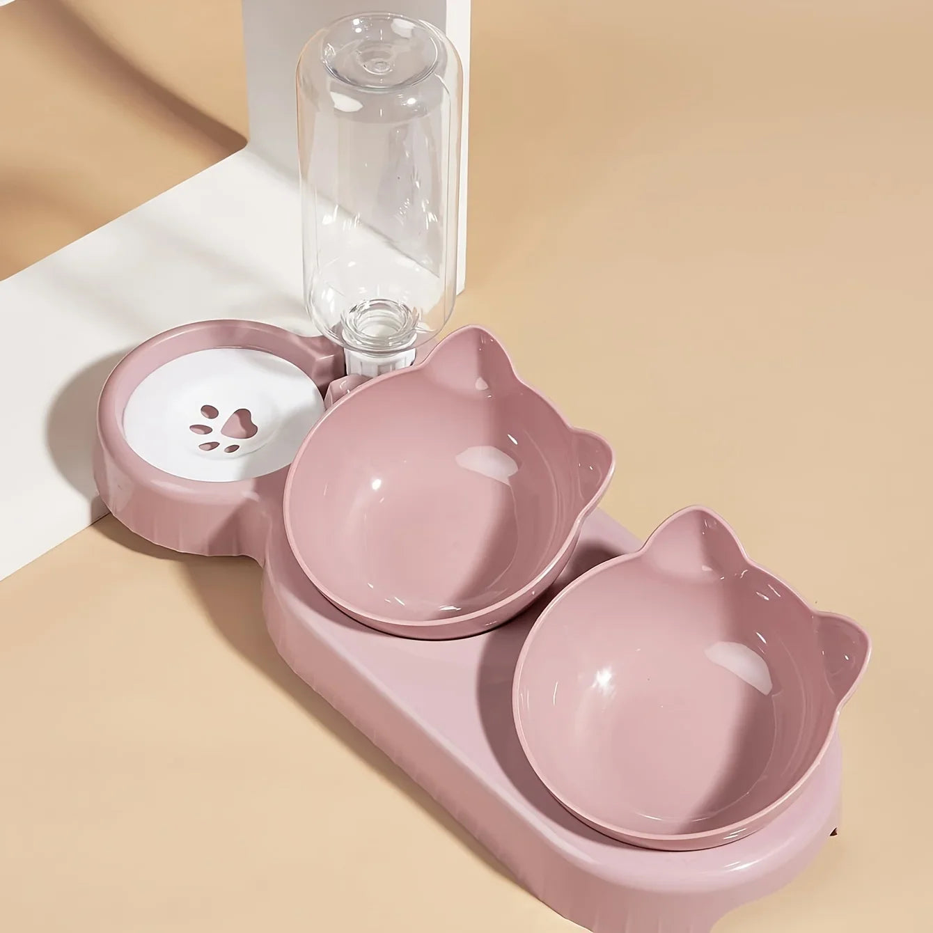 Dual-Purpose Pet Bowl with Water Dispenser – Automatic Drinking & Feeding for Cats and Dogs