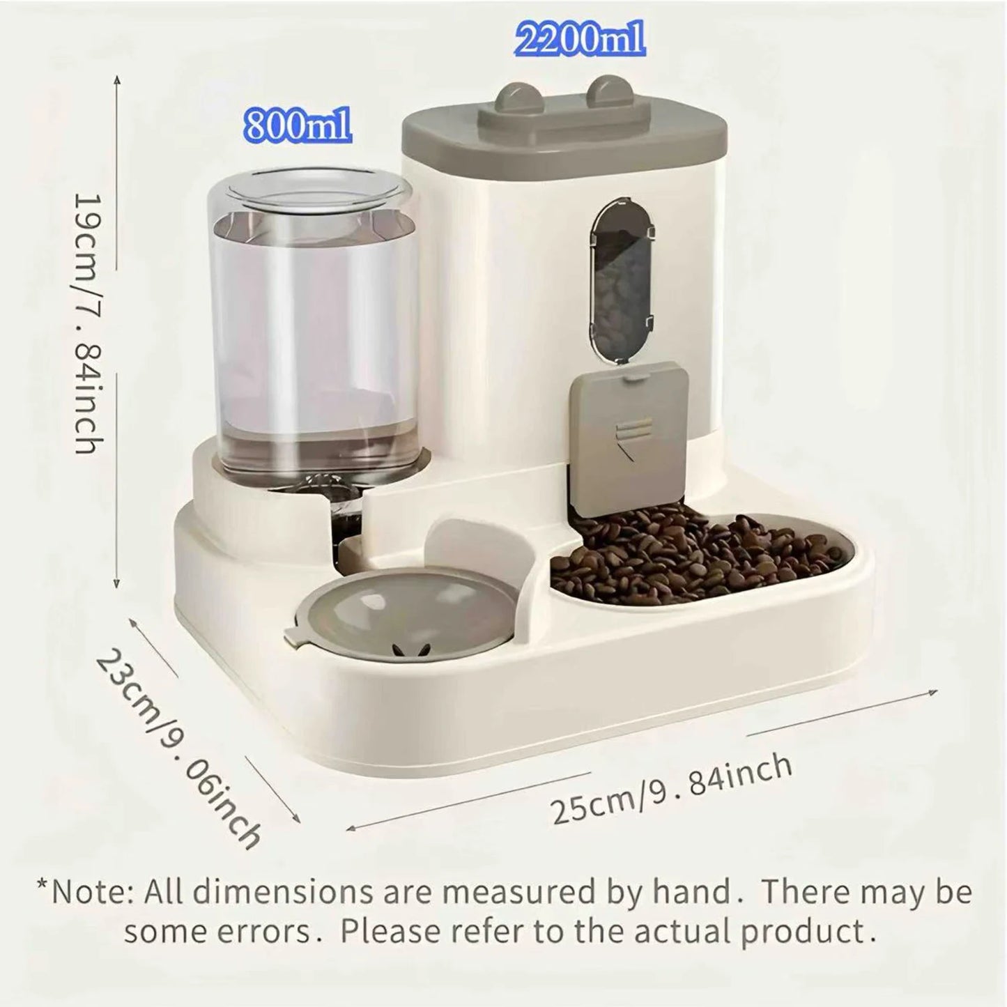 2-in-1 Integrated Fully Automatic Water & Food Dispenser